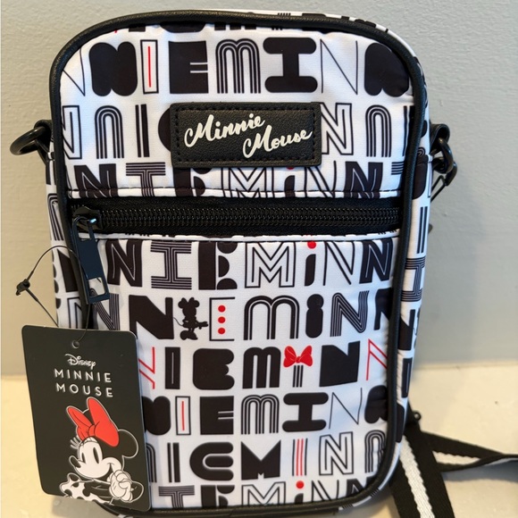 Disney Minnie Mouse Black and White Crossbody Bag - Picture 2 of 7